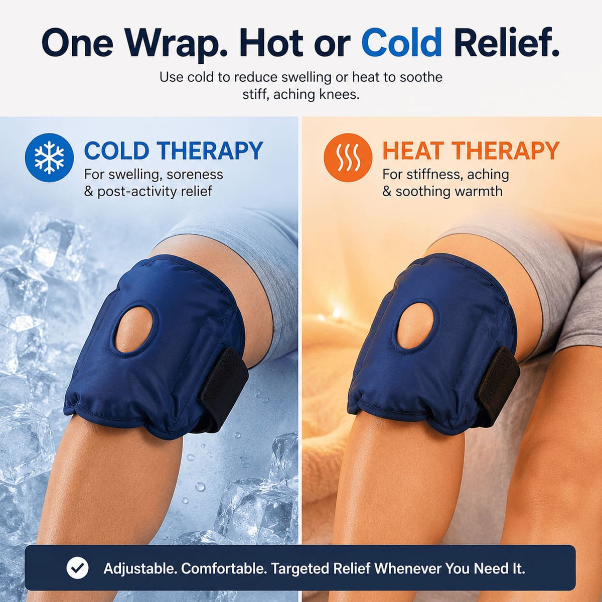 Knee Ice Wrap For Pain & Swelling