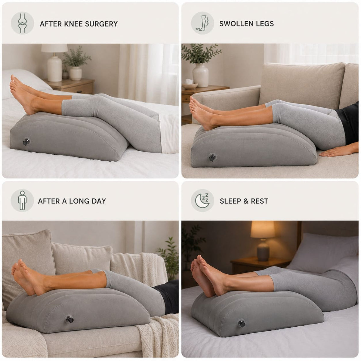 Inflatable Leg Elevation Pillow For Pain & Swelling